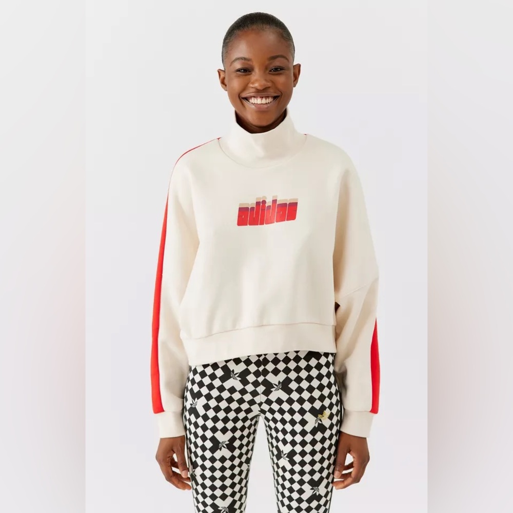 Retro adidas ski sweatshirt with turtleneck. Brand new with tags